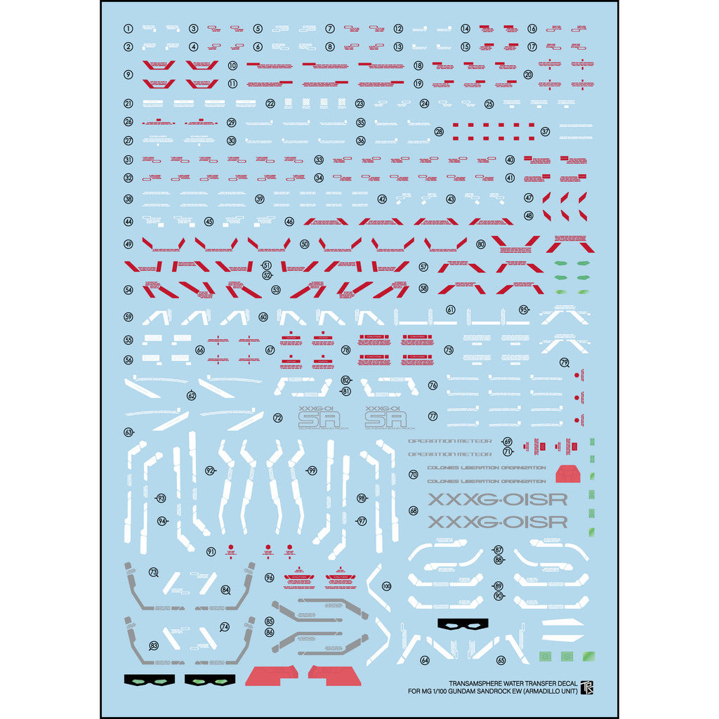 Transamsphere TRS Water Slide Decal for MG 1/100 Sandrock Armadillo TRSMG025