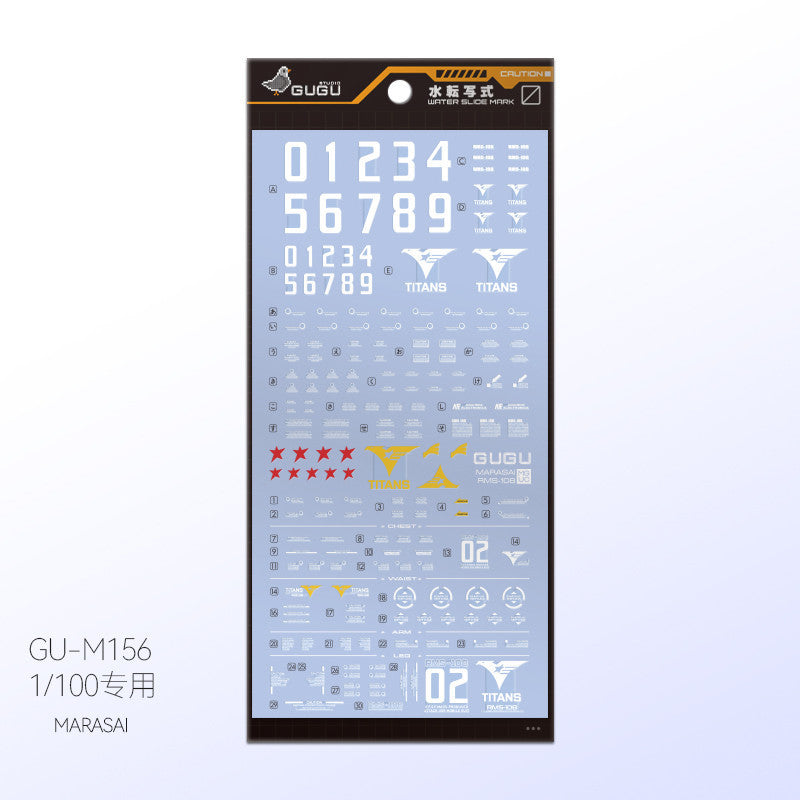 GUGU MG RMS-108 MARASAI Water Slide Decal GUGUMG002