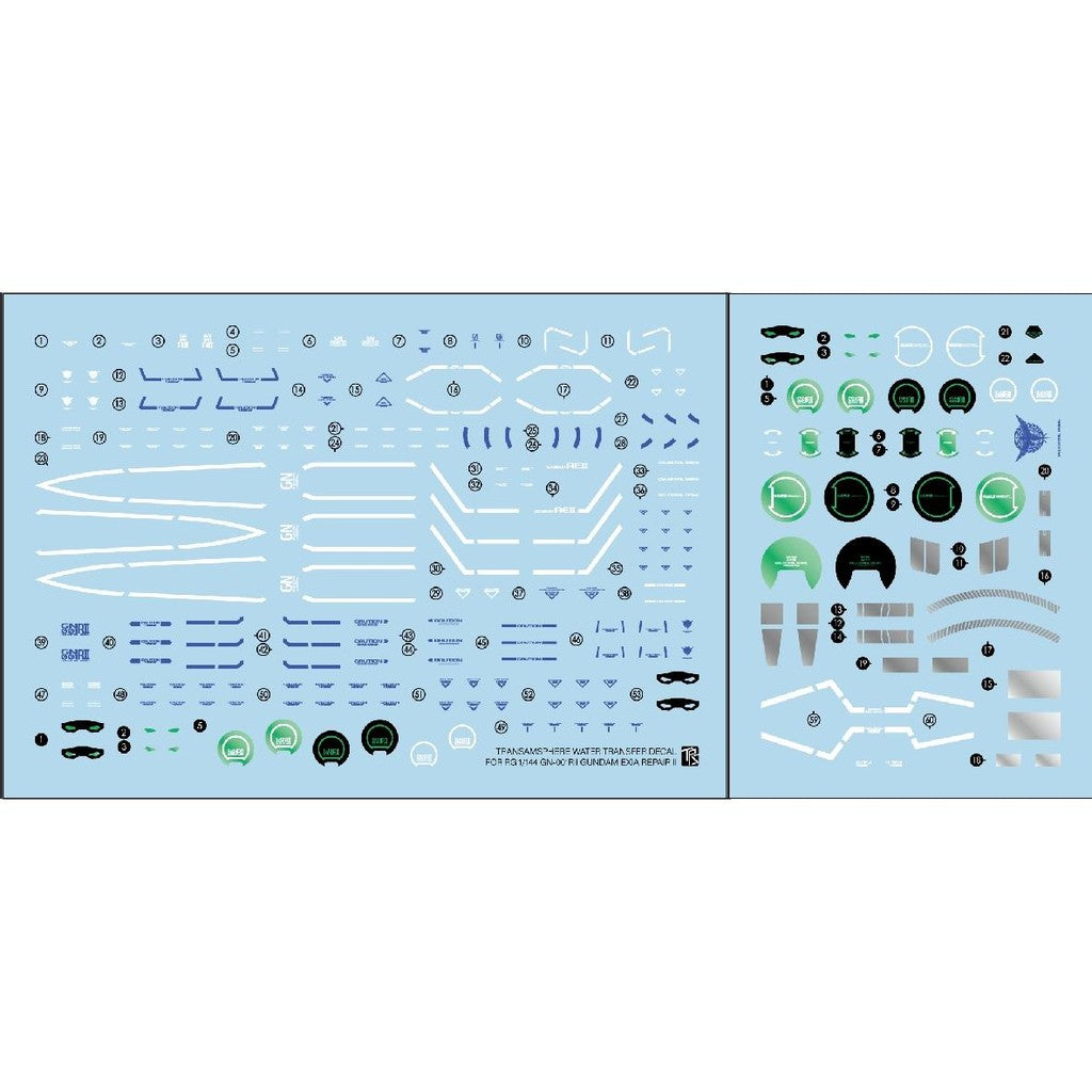 TRS Transamsphere RG EXIA R2 / R3  Water slide decal TRSRG001 RG001R2 RG001R3