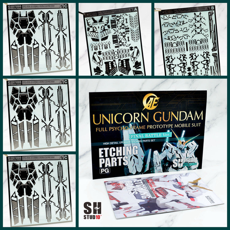 SH STUDIO Upgrade Etching Parts for PG 1/60 UNICORN Final Battle Ver.