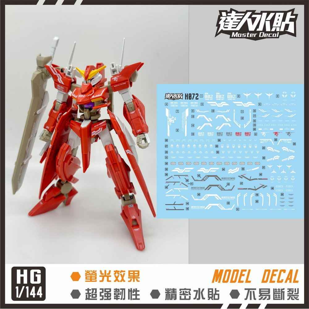 MASTER H072 water slide decal HG 00 1/144 GNW-002 THRONE ZWEI Collectibles