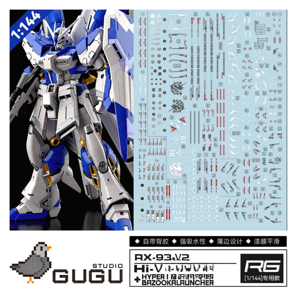 GUGU RG 1/144 Hi-V Water Slide Decal GUGURG008