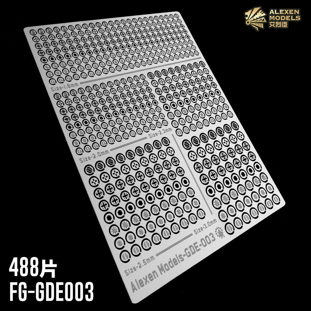 Alexen GDE001 GDE002 GDE003 GDE004 GDE005 Detail Part Upgrade Etching Parts Sheet