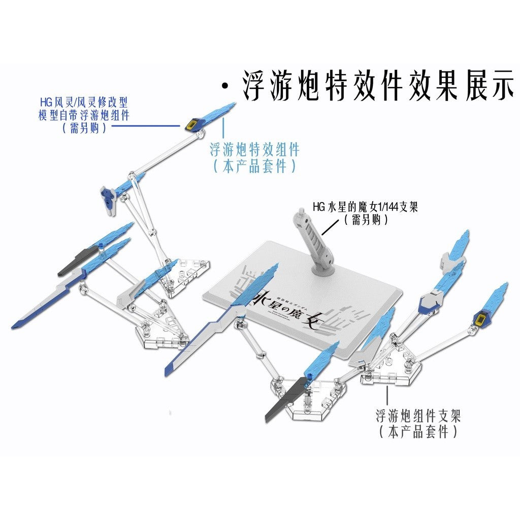 DDB HG 1/144 AERIAL REBUILD funnel effect unit stand