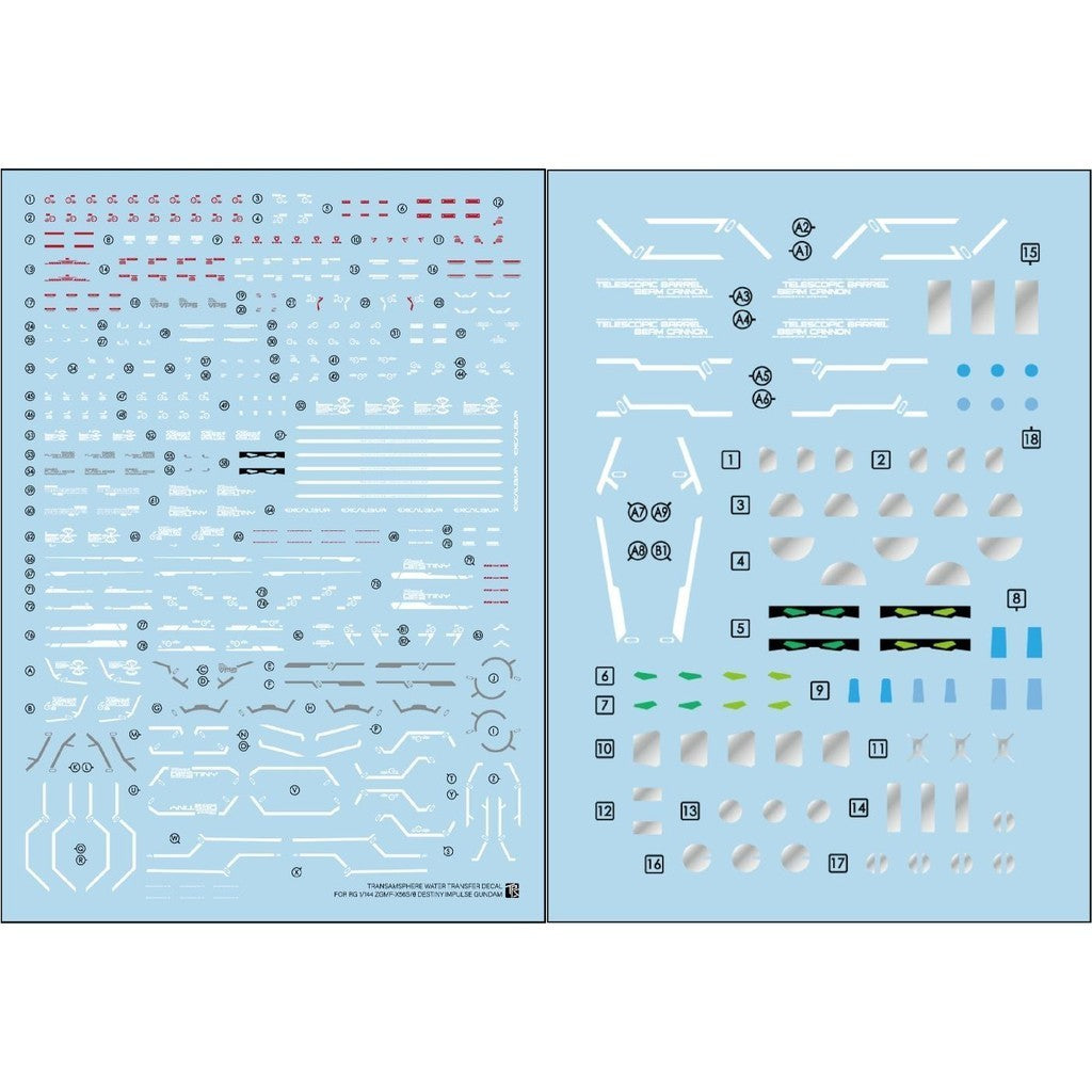 TRS Water slide decal for RG 1/144 Impulse Destiny TRSRG018