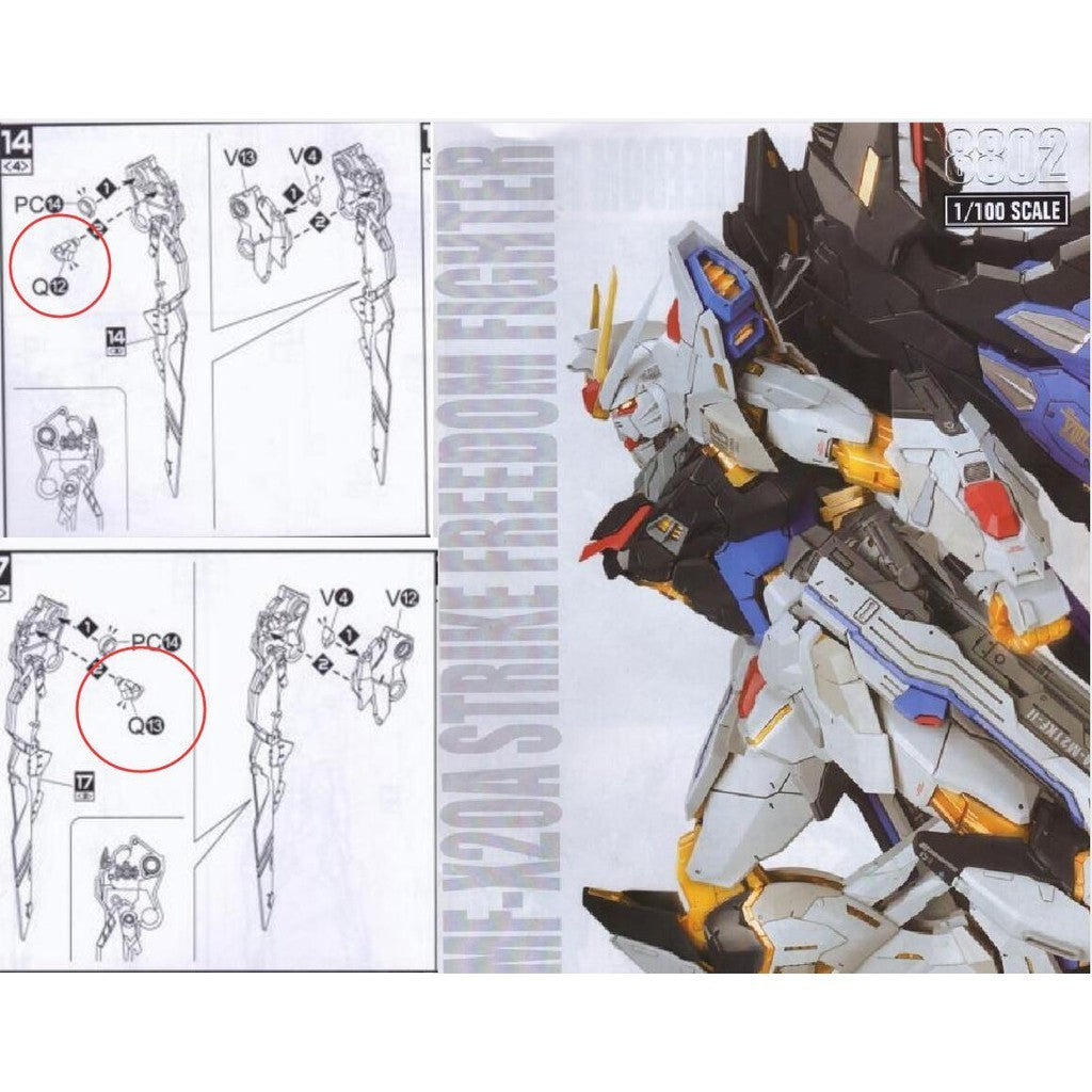 CA 8802 MG Strike Freedom MB SF Q12 Q13Metal replacement spare parts