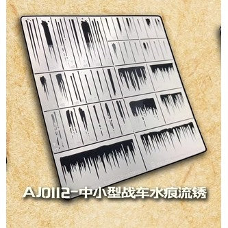 Alexen AJ0111 AJ0112 AJ0113 AJ0114 AJ0115 AJ0116 Stencil Rapidly Aging Assistant Stencil Tools Raindrop imprint / Splashing soil Type Stencil Tools