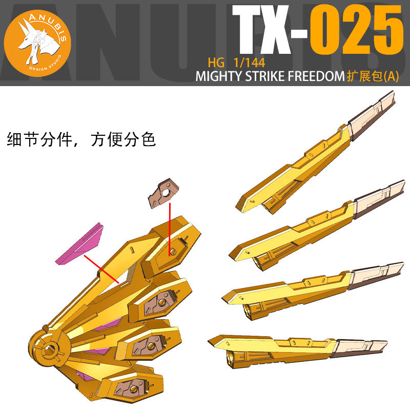 ANUBIS TX025 HG 1/144 mighty strike freedom Detail upgrade parts no kits Collectibles