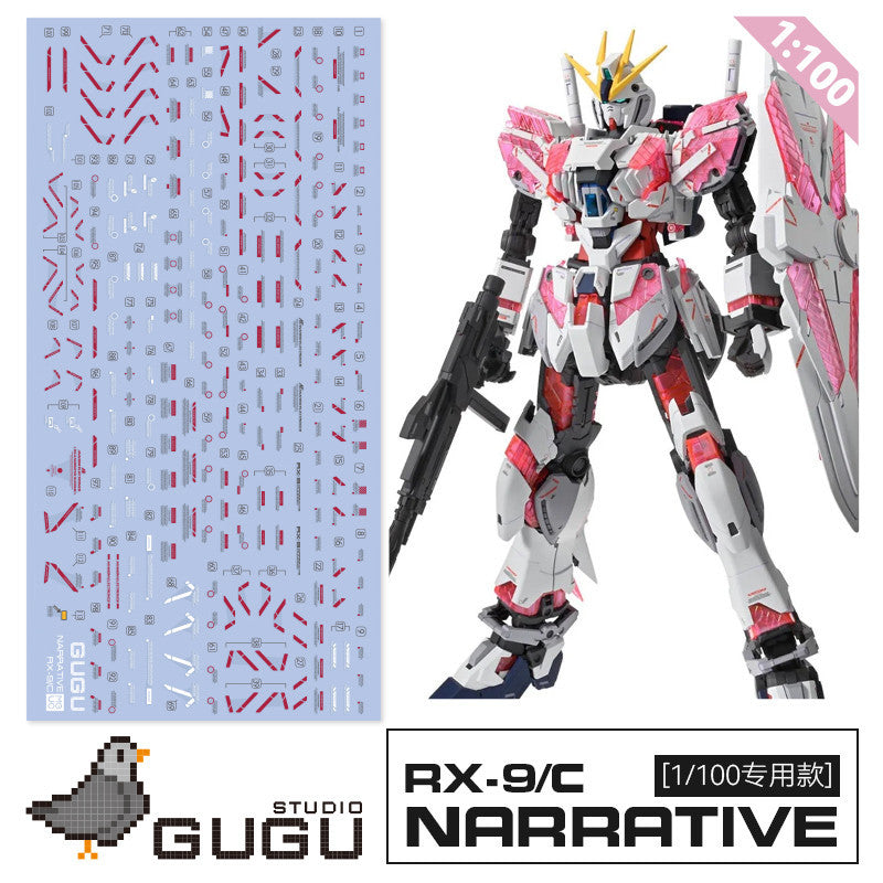 GUGU MG 1/100 RX-9/C NARRATIVE C-PACKS Water Slide Decal GUGUMG003