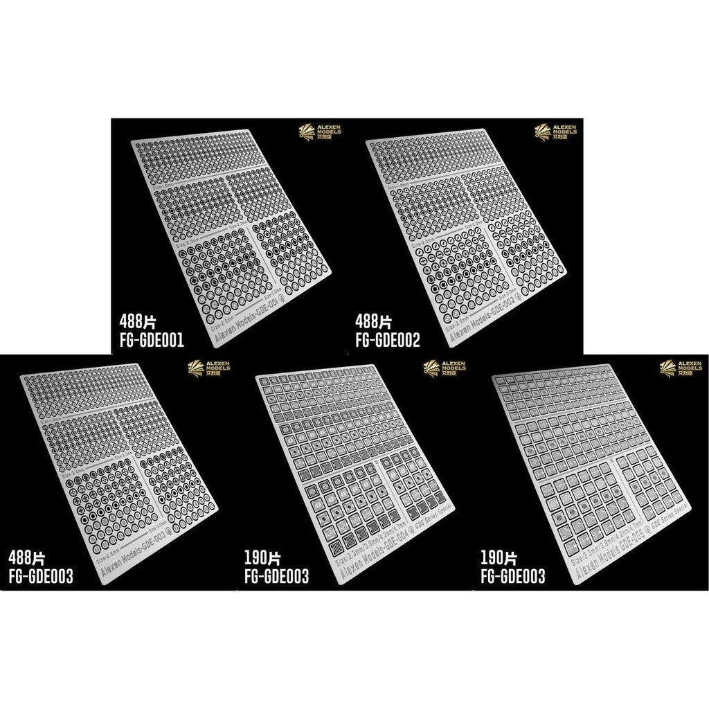 Alexen GDE001 GDE002 GDE003 GDE004 GDE005 Detail Part Upgrade Etching Parts Sheet