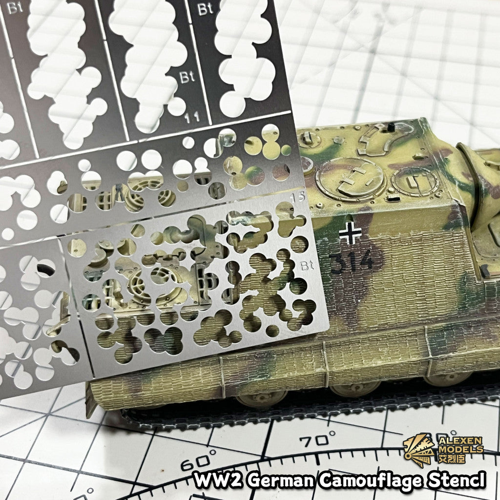 Alexen Stencil model tools for AJ0110 WW2 German 1/72 Tank