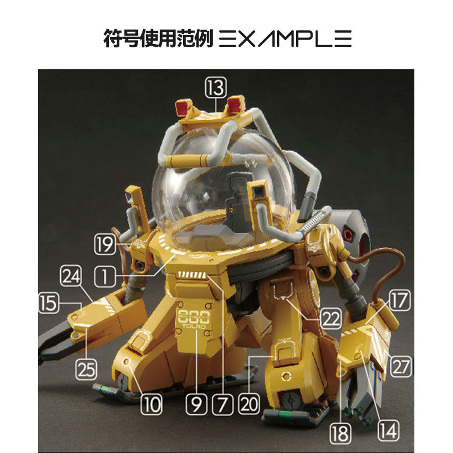 GUGU HG 1/144 TOLRO-800 Water Slide Decal GUGUHG008