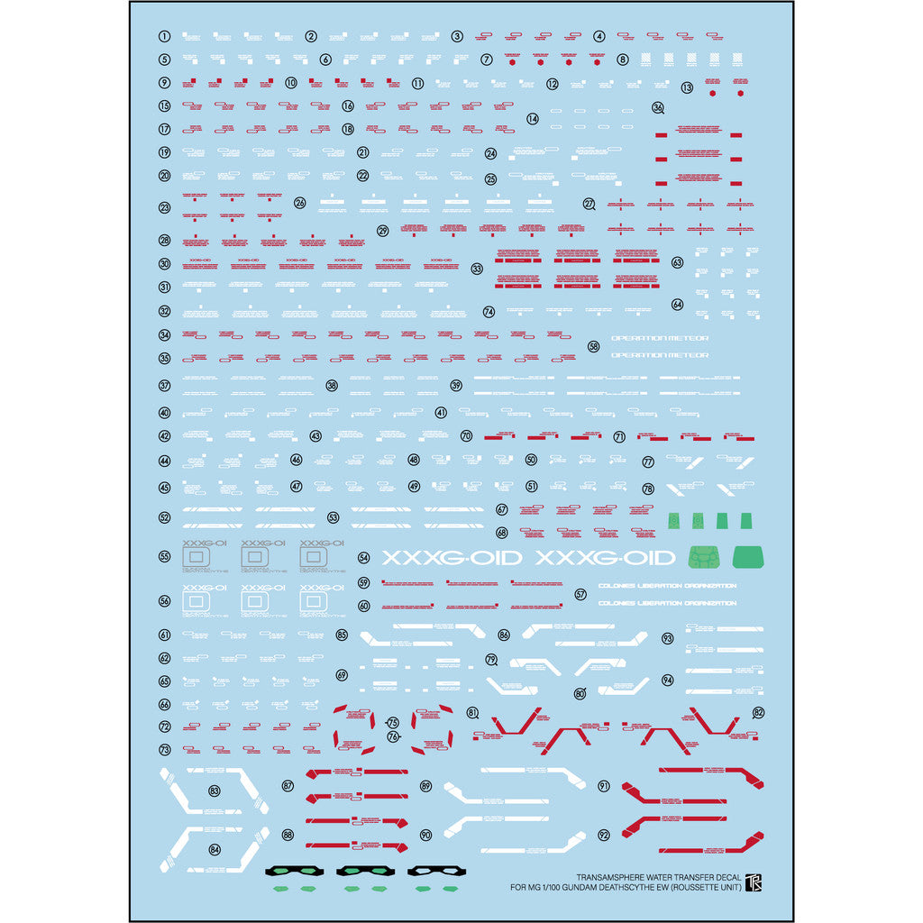 TRS Transamsphere MG Deathscythe EW roussette unit Water slide decal TRSMG003