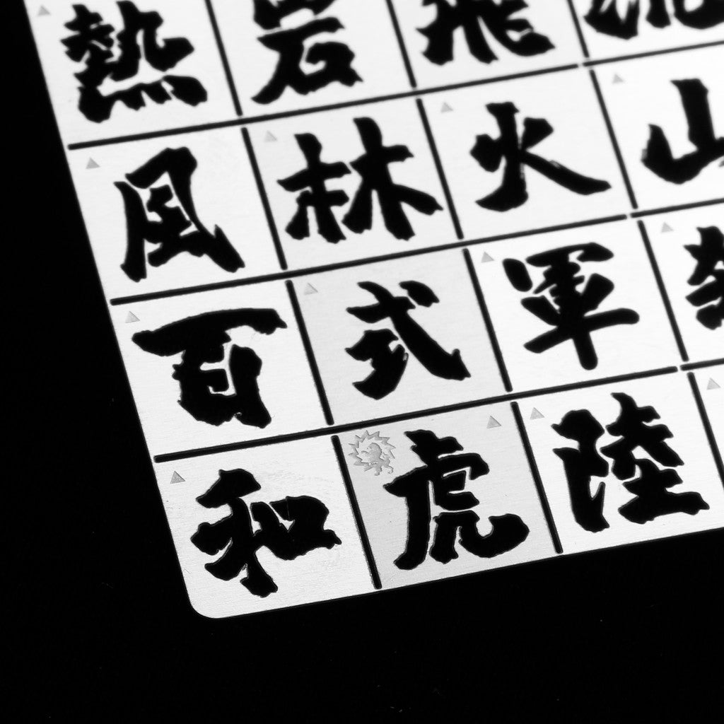 Alexen AJ0042 Stencil Tools for HG MG Zaku Dom Armor Shield Chinese Character KANJI Stencil