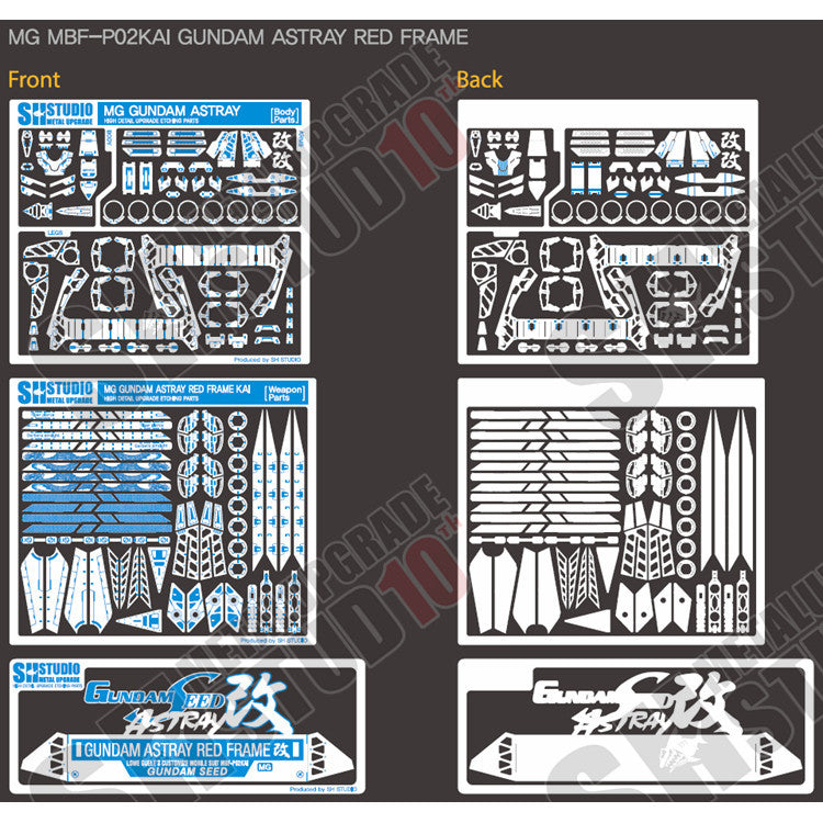 SH STUDIO Upgrade Metal Etching Parts for MG 1/100 Astray Red Frame