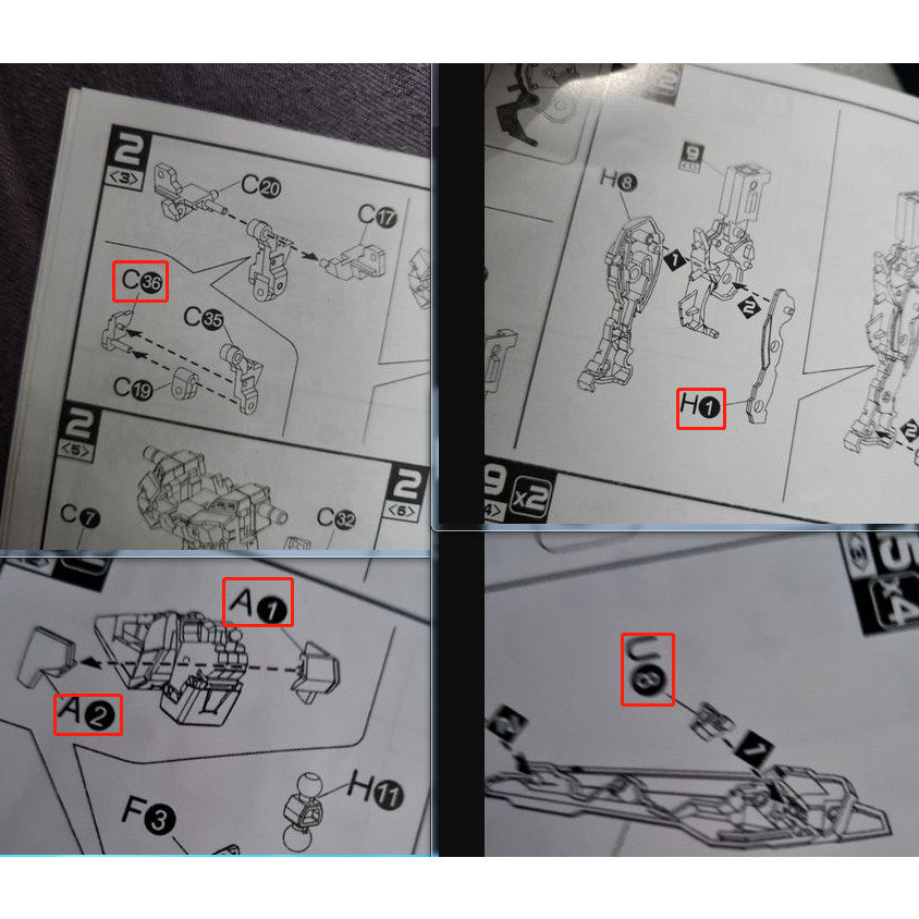 CD 8802 03 butcher parts for MB Strike Freedom