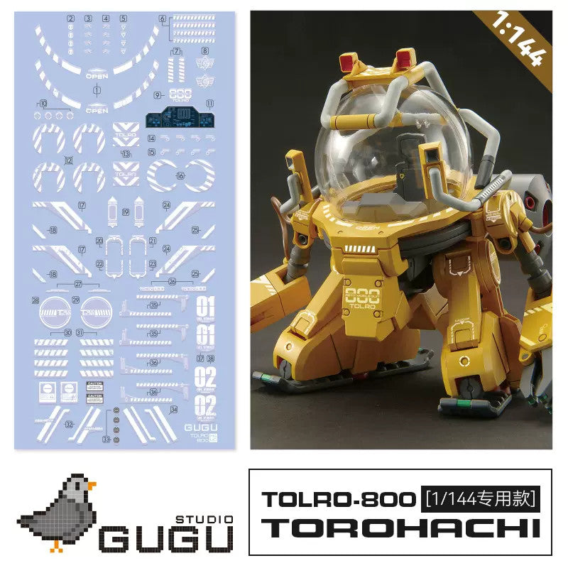 GUGU HG 1/144 TOLRO-800 Water Slide Decal GUGUHG008