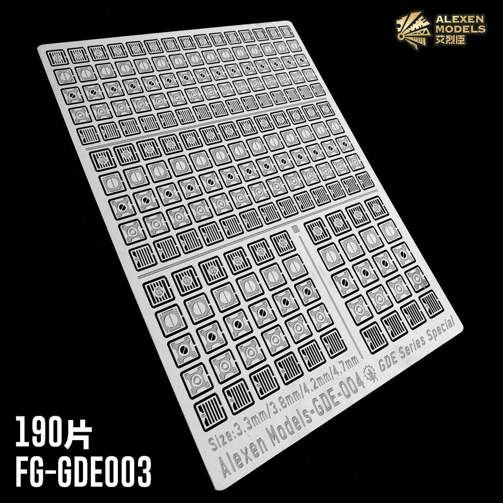 Alexen GDE001 GDE002 GDE003 GDE004 GDE005 Detail Part Upgrade Etching Parts Sheet