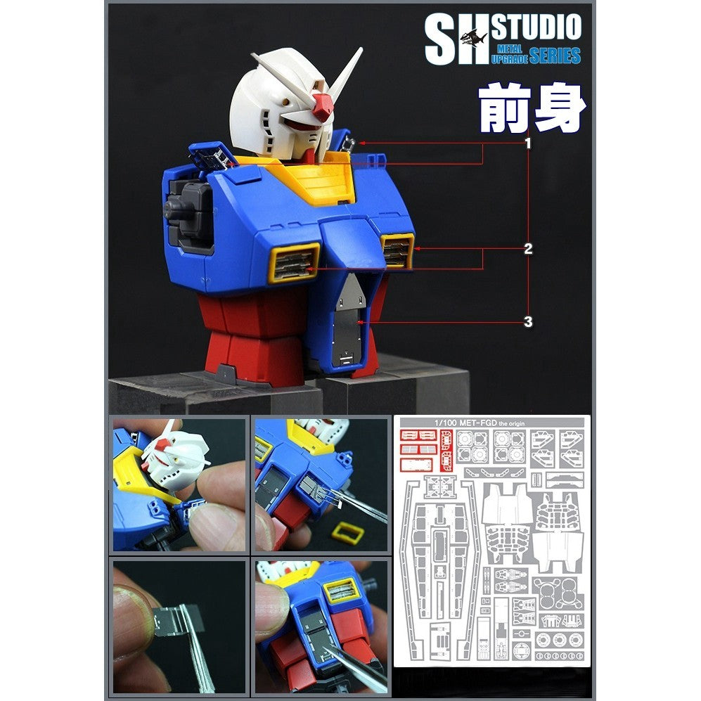SH STUDIO Upgrade Metal Etching Parts for MG 1/100 GTO Origin RX-78-2
