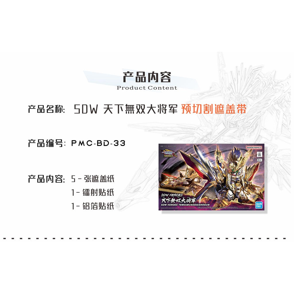 20250722 TAS SDW HEROES TENKAMUSODAISHOGUN PRO Masking Tape Pre Cut (Kits not included)