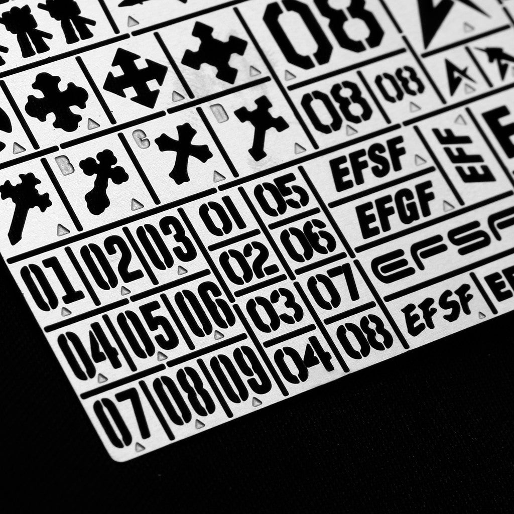 Alexen AJ0077 Stencil Pad for HG MG GM series EFF Number Sign Logo