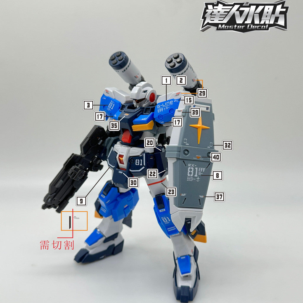 MASTER Water Slide Decal H093 for HGUC HG 1/144 G-LINE GLINE