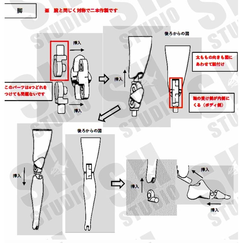 SH 1/12 MEGAMI DEVICE MD FAG MU073M KOI Doll Body Accessory Set Upgrade Resin GK Parts (Not kits,no model)