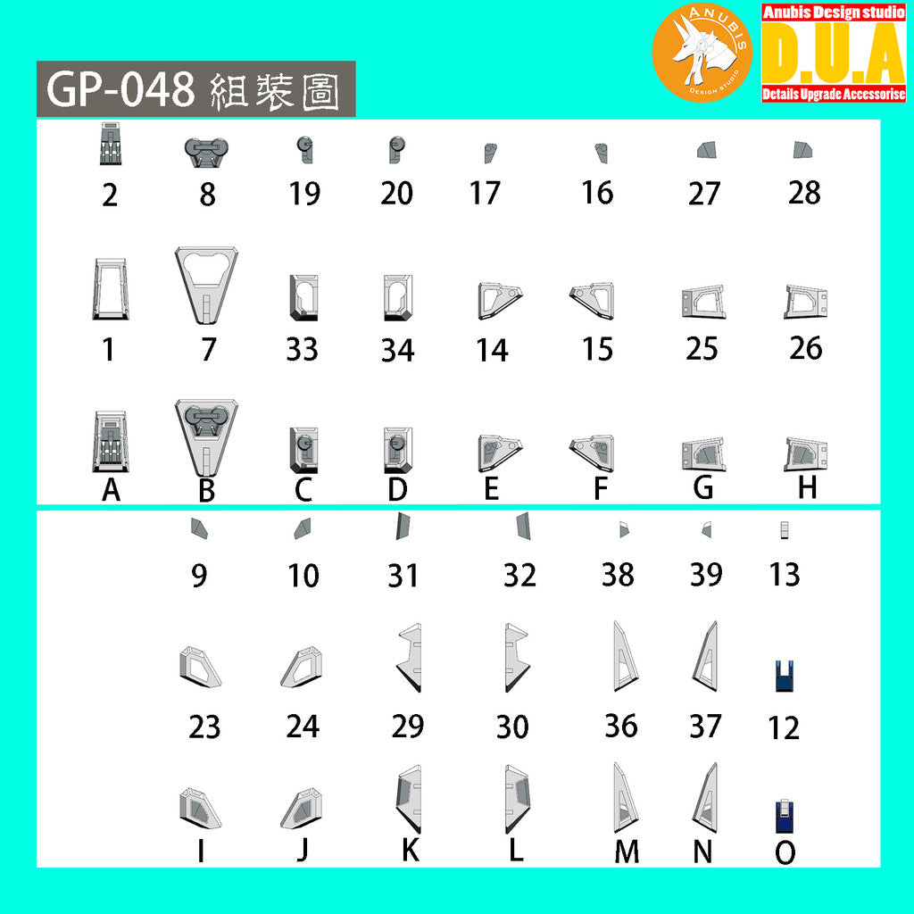 ANUBIS GP048 RG 35 WING TV Detail Upgrade Parts Collectibles