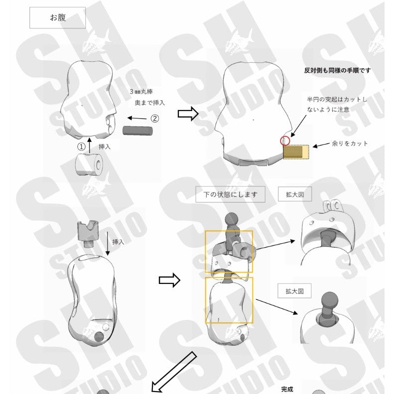 SH 1/12 MEGAMI DEVICE MD FAG MU073M KOI Doll Body Accessory Set Upgrade Resin GK Parts (Not kits,no model)