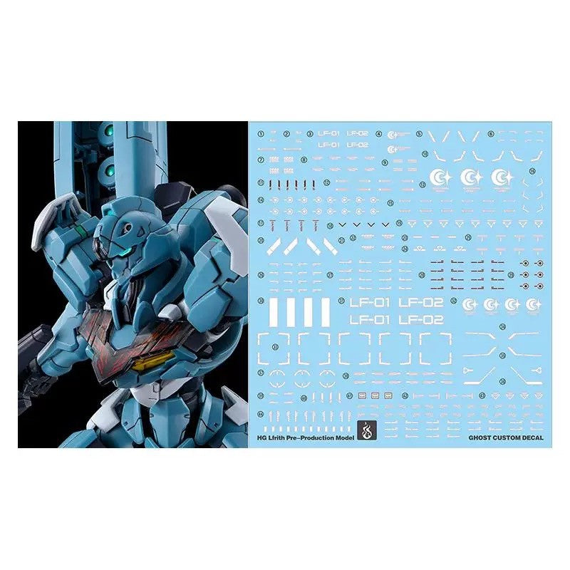 YAN FLAME Water Slide Decal for PB HG 1/144 Lfrith Pre Production