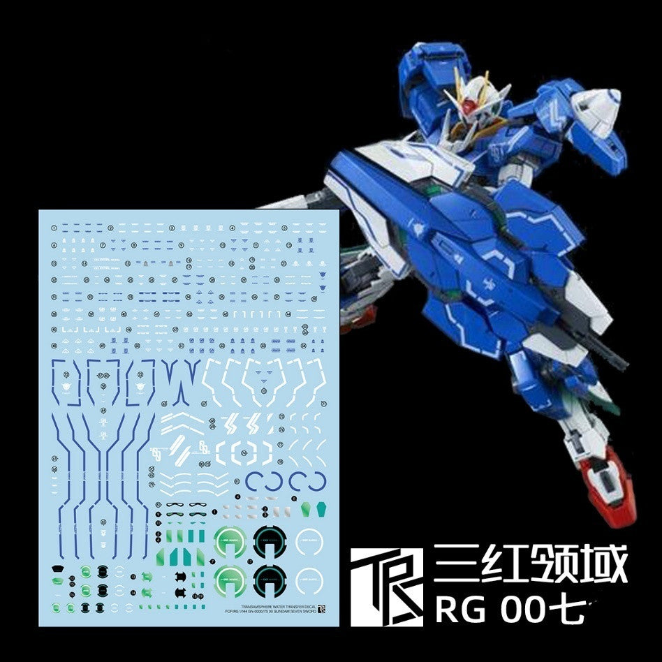 TRS water slide decal for RG 1/144 00 Seven Swor d GN Collectibles