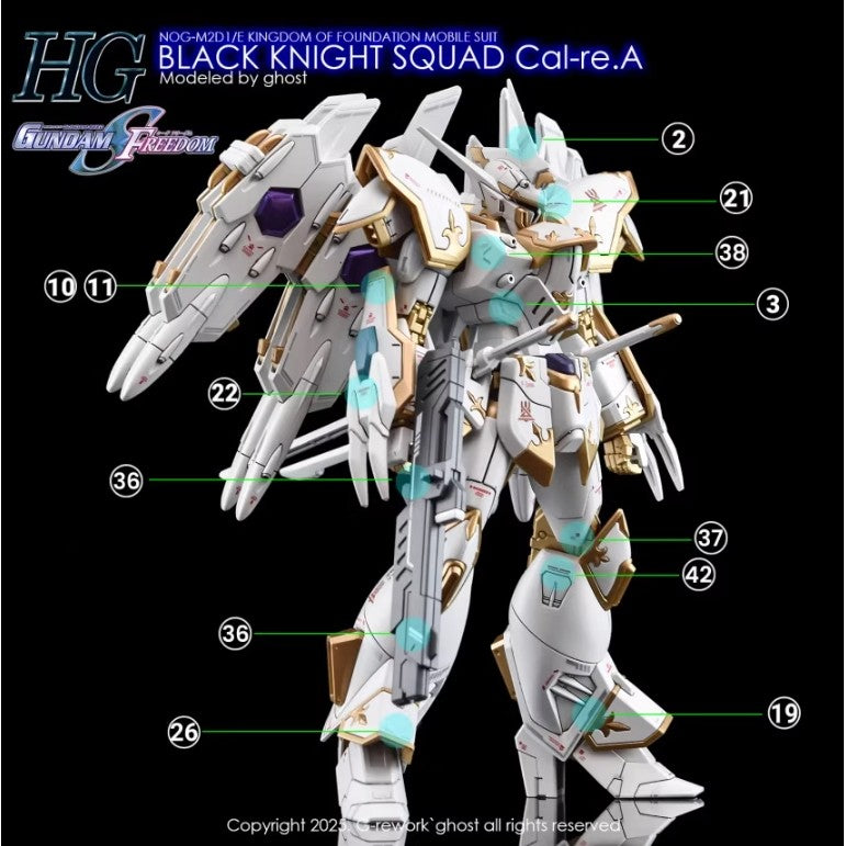 YAN FLAME GHOST Water Slide Decal for HG 1/144 BLACK KNIGHT SQUAD Cal-re.A (YANHG109) 20250721