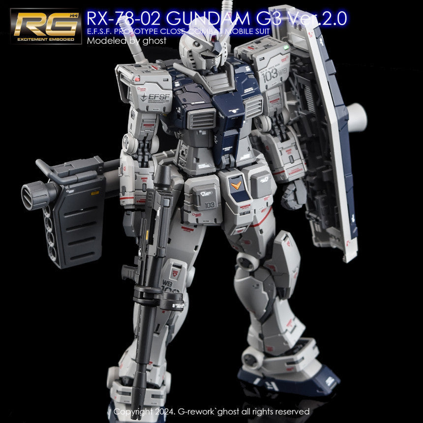 YAN GHOST water slide decal for RG 1/144 RX-78-2 VER 2.0 G3 Type
