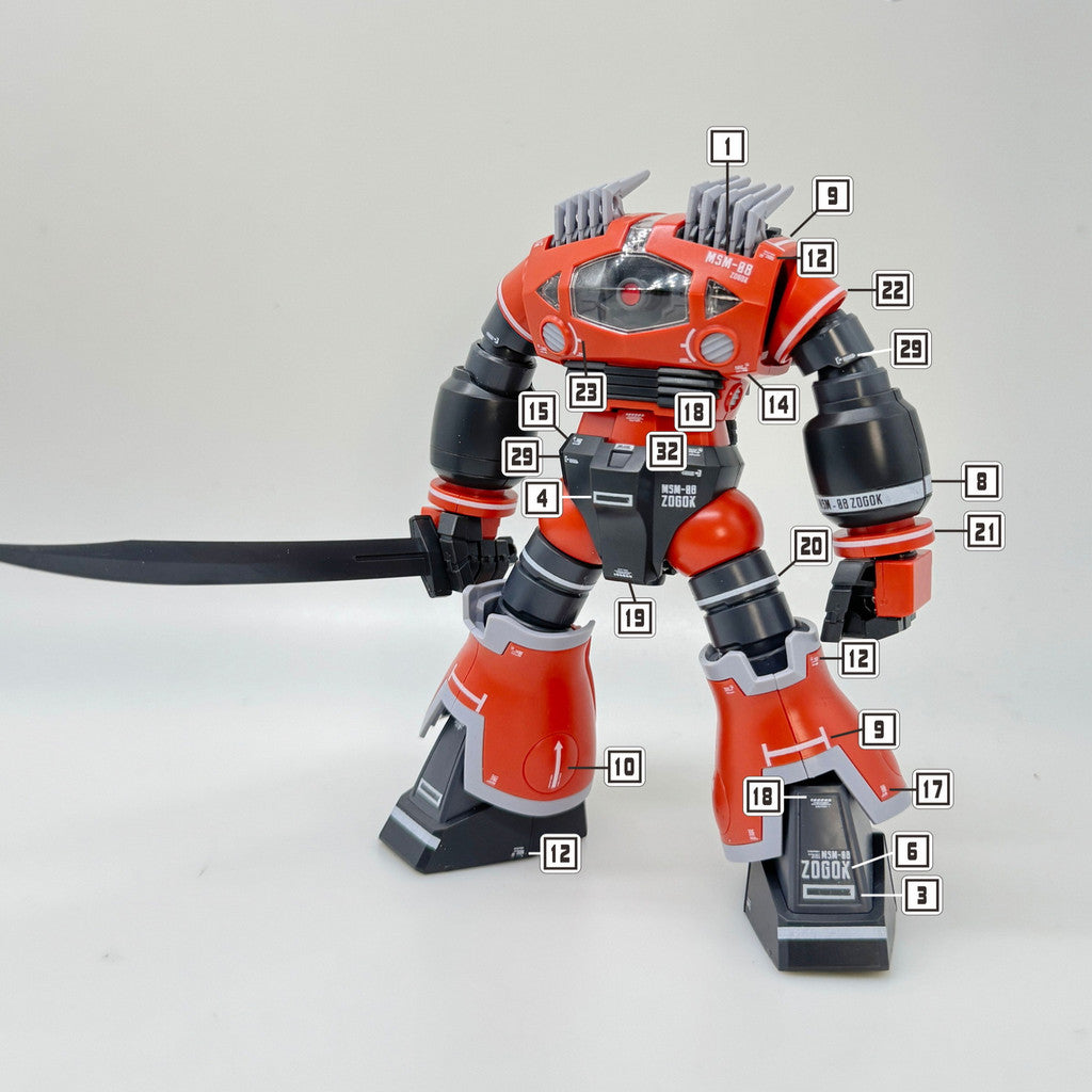 MASTER Water Slide Decal H100 for HG HGUC 1/144 ZOGOK Unicorn ver