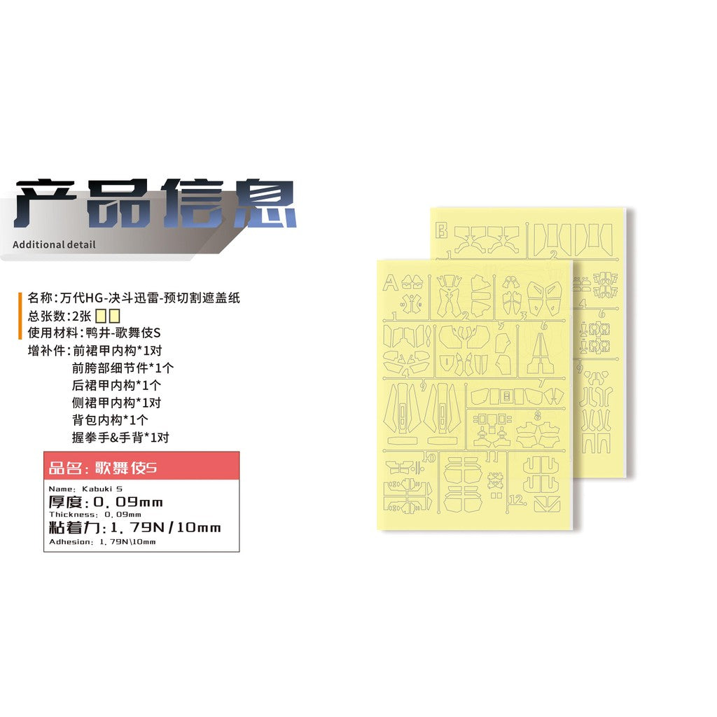 NewC HG 1/144 SEED Duel Blitz Pre-Cut Masking Tape no model Collectibles
