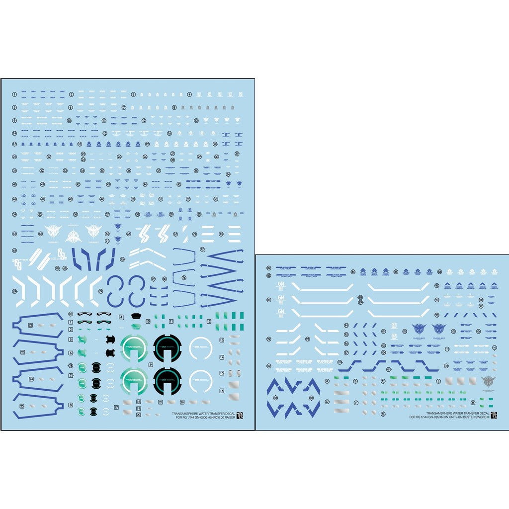 Transamsphere TRS RG 1/144 00 00R XN Raiser WATER SLIDE DECAL TRSRG023 TRSRG023XN