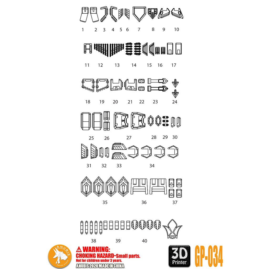 Anubis GP034 Detail upgrade Parts fit for  HG barbatos lupus rex Collectibles