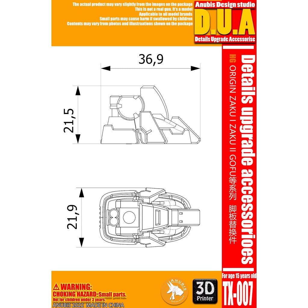 ANUBIS TX007  General Detail Parts Fit For HG ORIGIN ZAKUⅠZAKU Ⅱ GOFU Collectibles