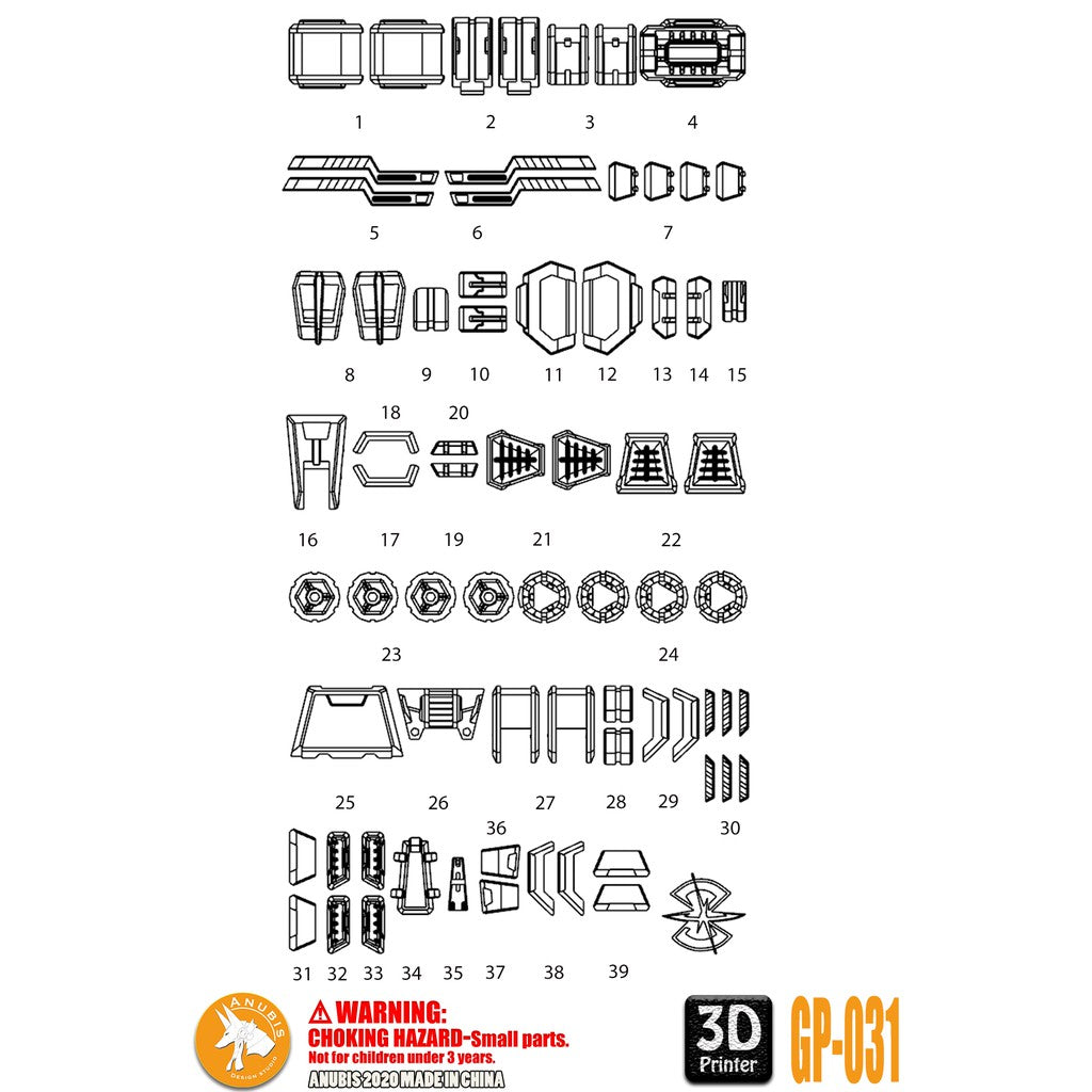 Anubis GP031 parts fit for  MG strike Freedom Collectibles
