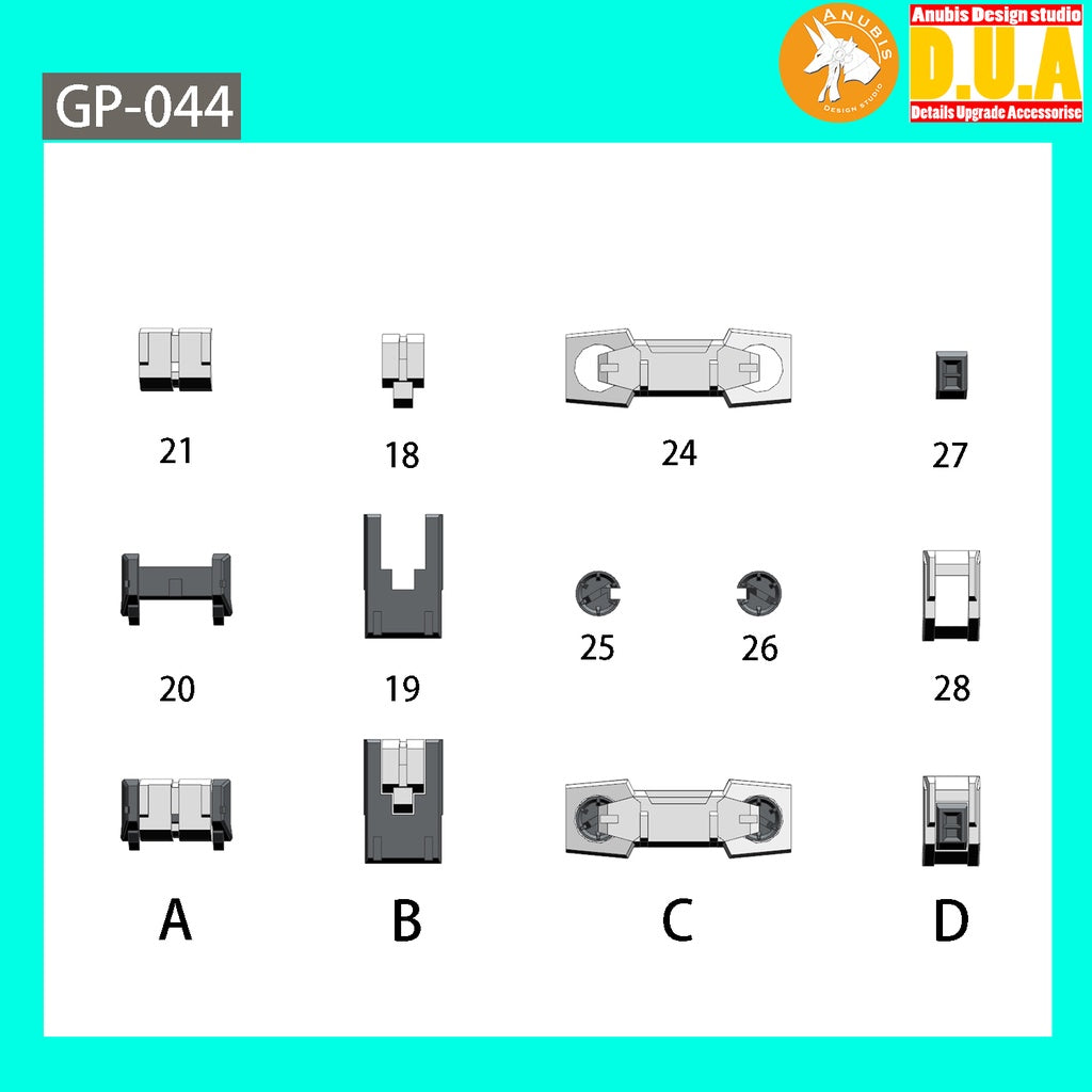 ANUBIS GP044 3D Print Detail Addon Parts For HGUC RX-79【G】 EZ-8 08MS Collectibles
