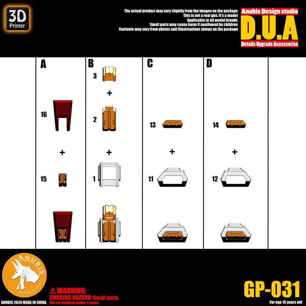 Anubis GP031 parts fit for  MG strike Freedom Collectibles