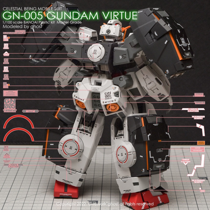 YAN Water Slide Decal For GHOST MG Virtue GN-005