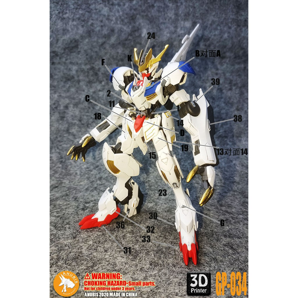 Anubis GP034 Detail upgrade Parts fit for  HG barbatos lupus rex Collectibles