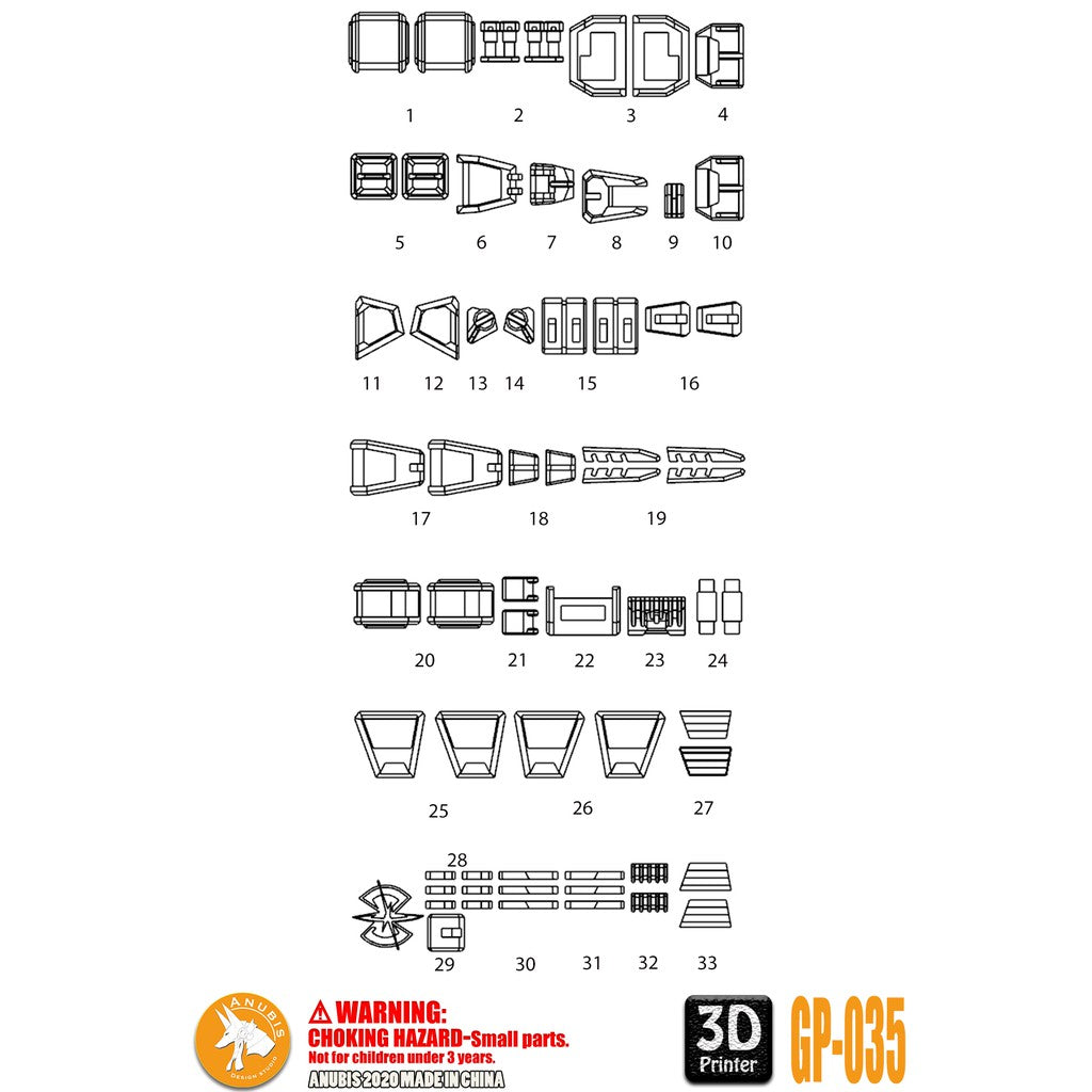Anubis GP035 parts fit for  MG Strike Rouge Collectibles