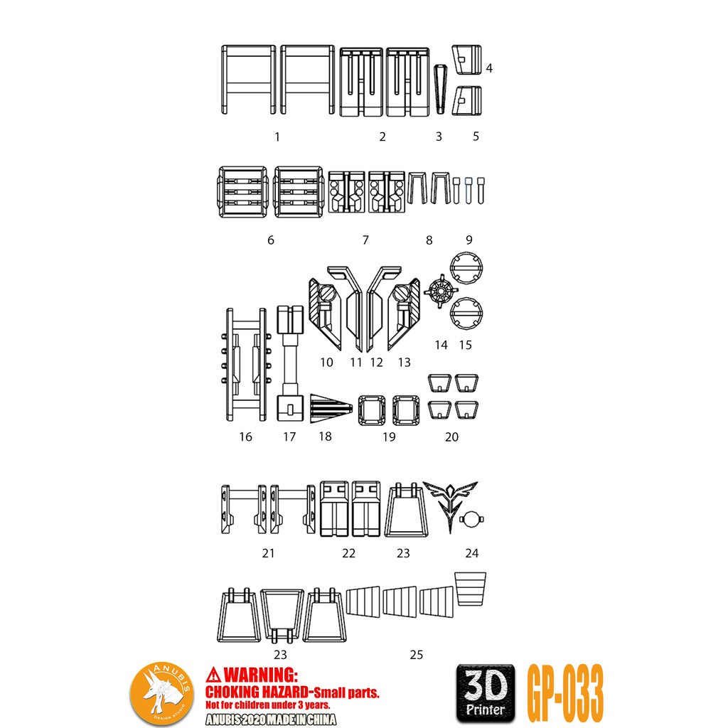 Anubis GP033 Detail upgrade Parts fit for MG SAZABI ver.ka Collectibles