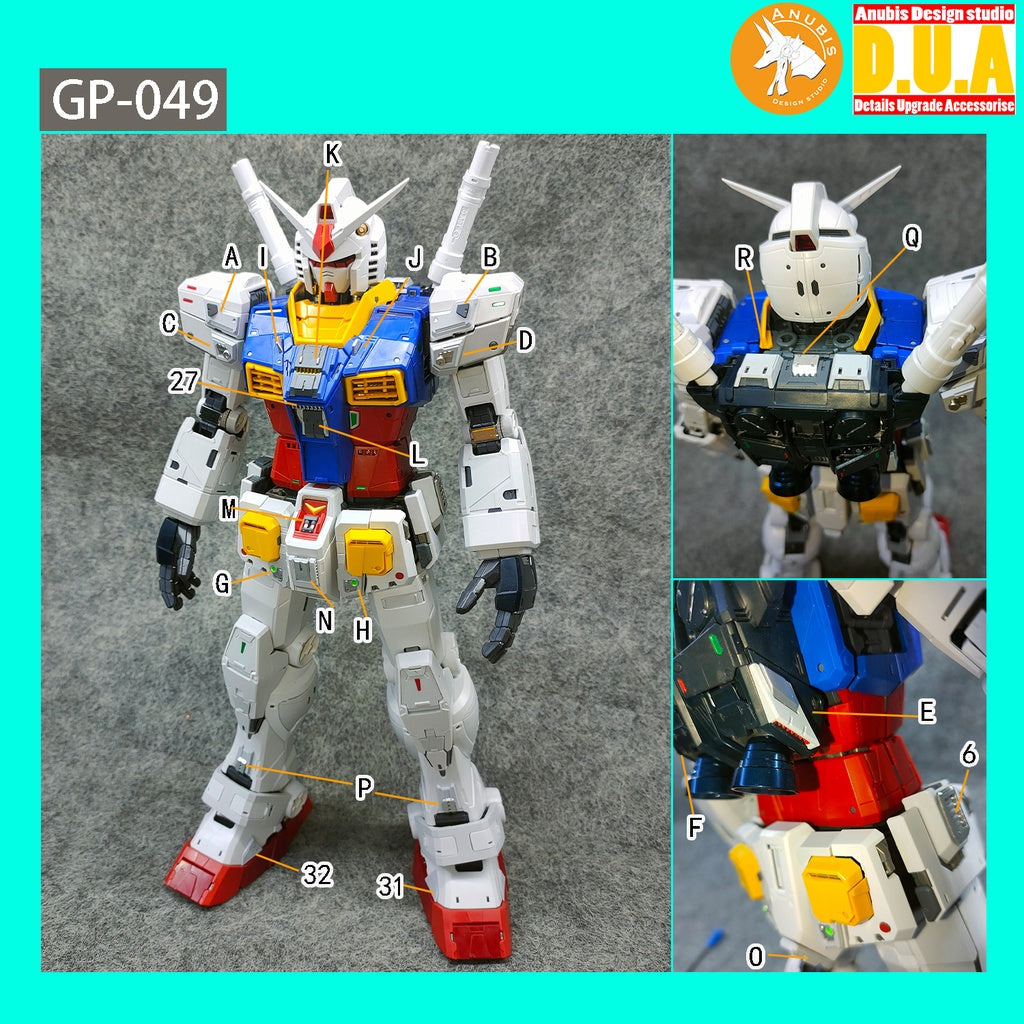 ANUBIS GP049 3D Print Detail Addon Parts For PG U RX-78-2 2.0 Collectibles