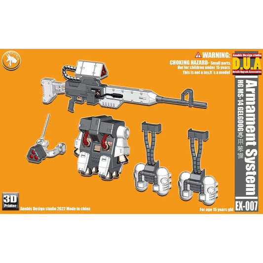 ANUBIS EX007 Armament System Backpack For HG 1/144 MS-14 MS-014 GELGOOG Collectibles