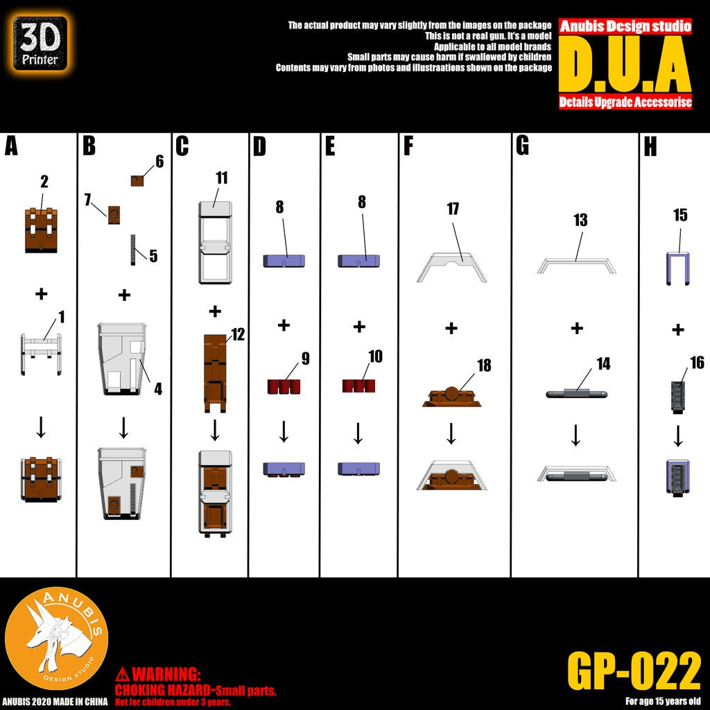 ANUBIS GP022 Parts Fit For MG FAZZ Full Armor ZZ Ver.Ka Collectibles