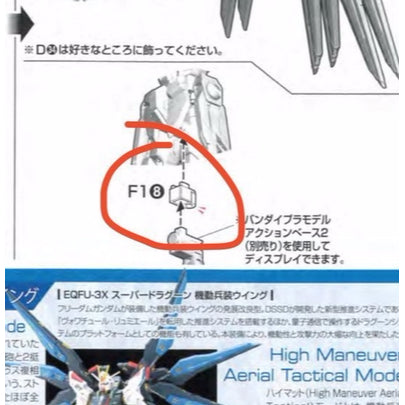 CB RG 09 1/144 Strike Freedom butcher spare replacement parts