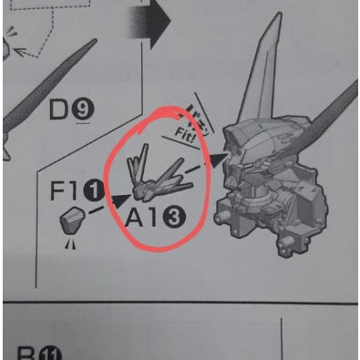 CB MG 1/100 Eclipse butcher spare replacement parts